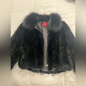 Beautiful real fur womens bomber jacket for sale